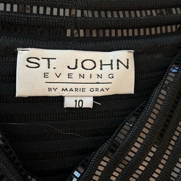 St John Evening Sequin Shawl Collar Top    Size 10 - Runs Small - Picture 5 of 5